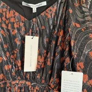 Collective Concepts Black and Red Patterned Dress